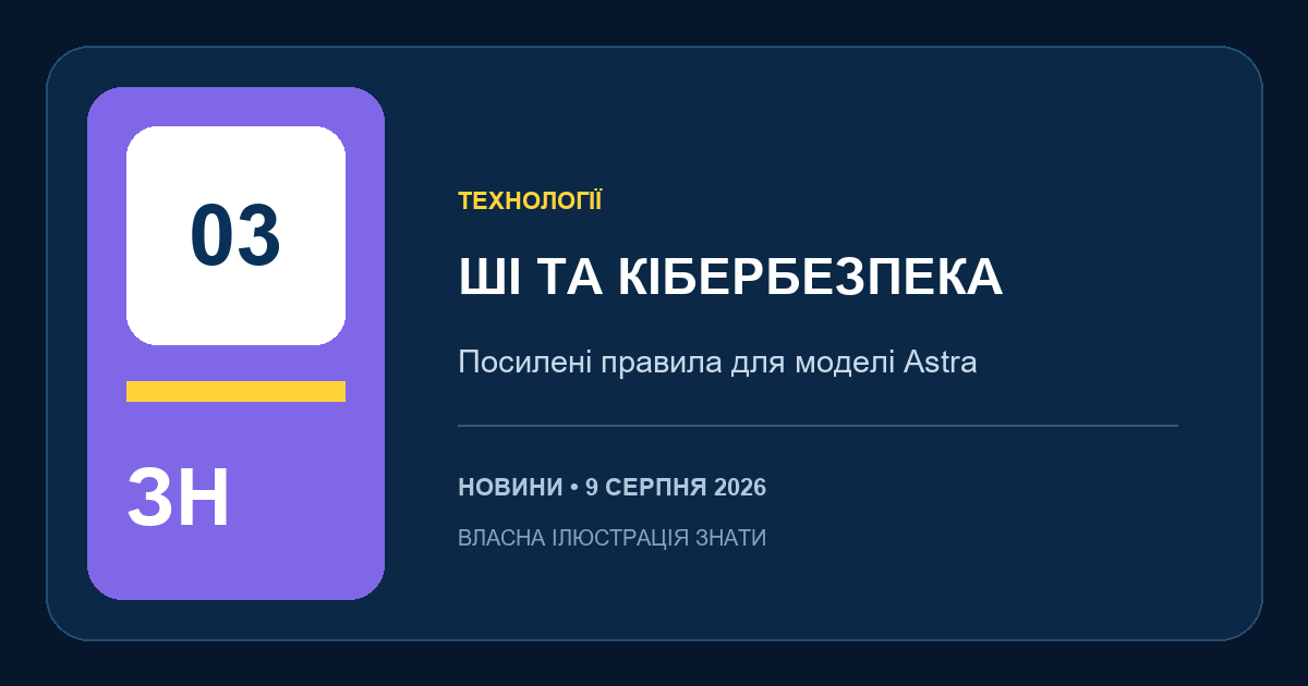 OpenAI посилює захист під час тестування Astra через потенційно критичні кіберможливості — власна ілюстрація ЗНАТИ